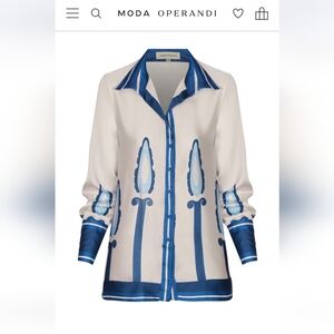  NWT Andres Otalora Linen Top size 8